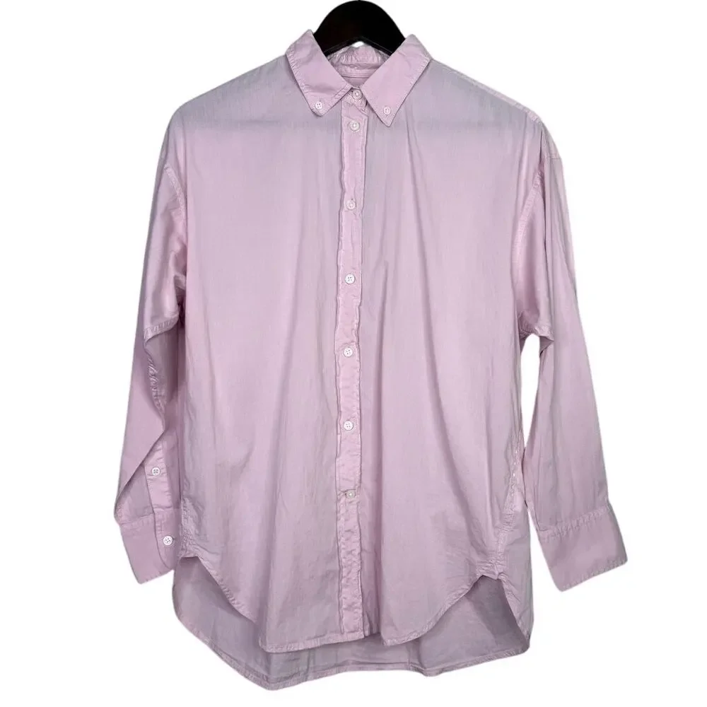 NWT J. Crew Men's Collared Button Down Relaxed Fit Long Sleeve Shirt Small Pink